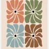 Abstract Art Flowers Canvastavla (30x40 cm)
