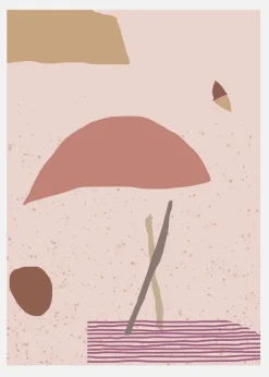 Abstract Art - Pink Canvastavla (30x40 cm)