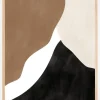 Abstract Beige and Brown Art No.1 Poster (21x29.7 cm (A4))