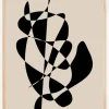 Abstract Black Shapes Artwork Poster (21x29.7 cm (A4))