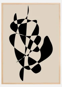 Abstract Black Shapes Artwork Poster (21x29.7 cm (A4))