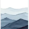 Abstract Blue Canvastavla (30x40 cm)