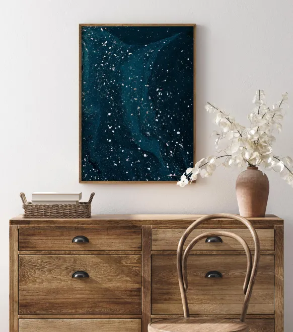 Abstract Blue Poster (21x29.7 cm (A4))