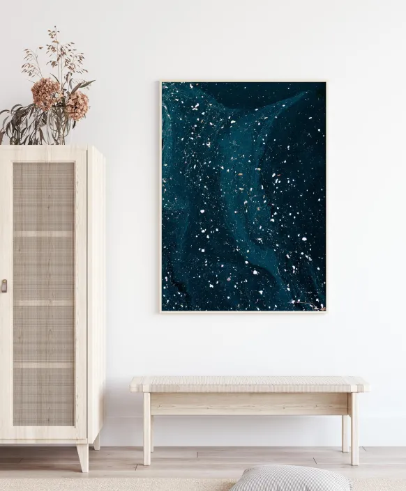 Abstract Blue Poster (21x29.7 cm (A4))