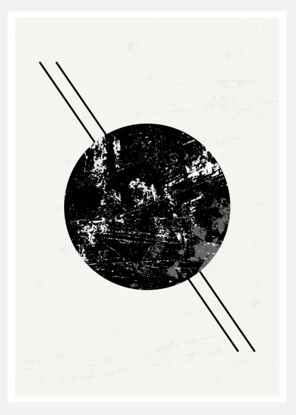 Abstract Circle III Canvastavla (30x40 cm)