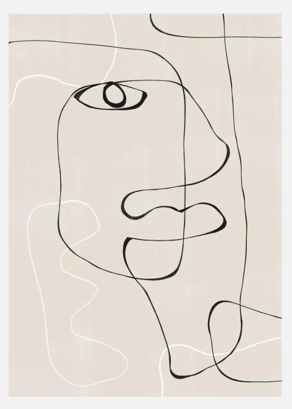 Abstract Face No1. Canvastavla (30x40 cm)