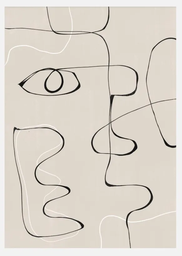 Abstract Face No2 Canvastavla (30x40 cm)
