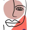 Abstract Face - Red II Poster (21x29.7 cm (A4))