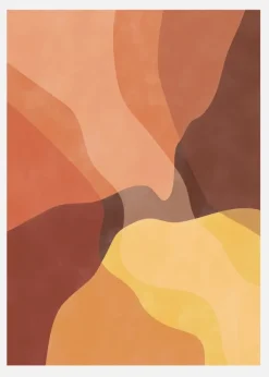 Abstract Yellow And Orange Canvastavla (30x40 cm)