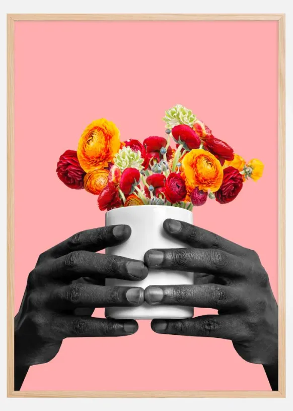 A cup of flowers Poster (21x29.7 cm (A4))