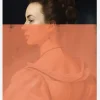 Altered Portrait Of Woman Orange Modern Art Canvastavla (30x40 cm)