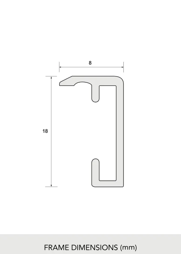 Aluminiumram Guld 70x100 cm