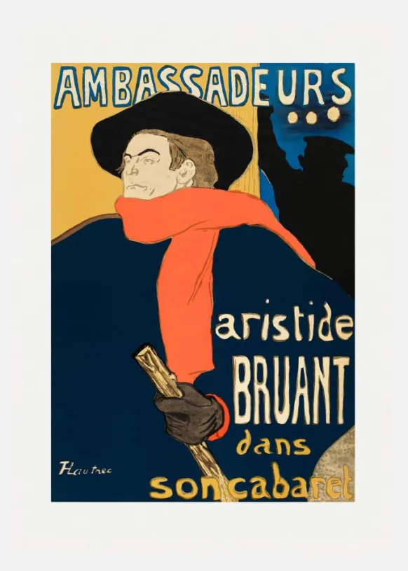 Ambassadeurs Aristide Bruant Dans Son Cabaret (1892) Canvastavla (30x40 cm)