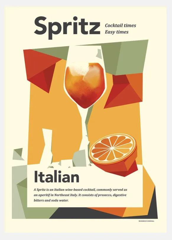 Aperol Spritz Print Canvastavla (30x40 cm)