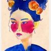 Asian Girl Canvastavla (30x40 cm)