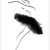 Ballerina Thin Lines Canvastavla (30x40 cm)
