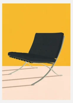 Barcelona Chair By Mies Van Der Rohe Canvastavla (30x40 cm)