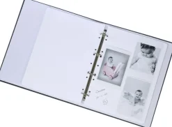 Base Line Canvas Ringpärm - Svart