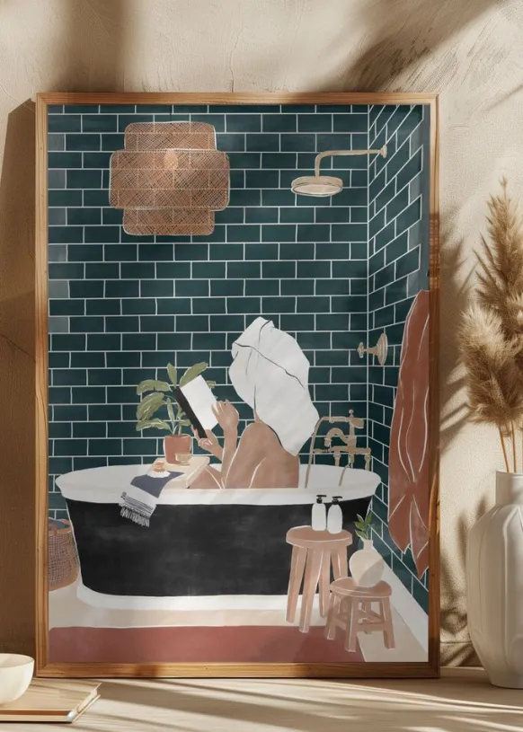 Bathroom Babe Poster (21x29.7 cm (A4))