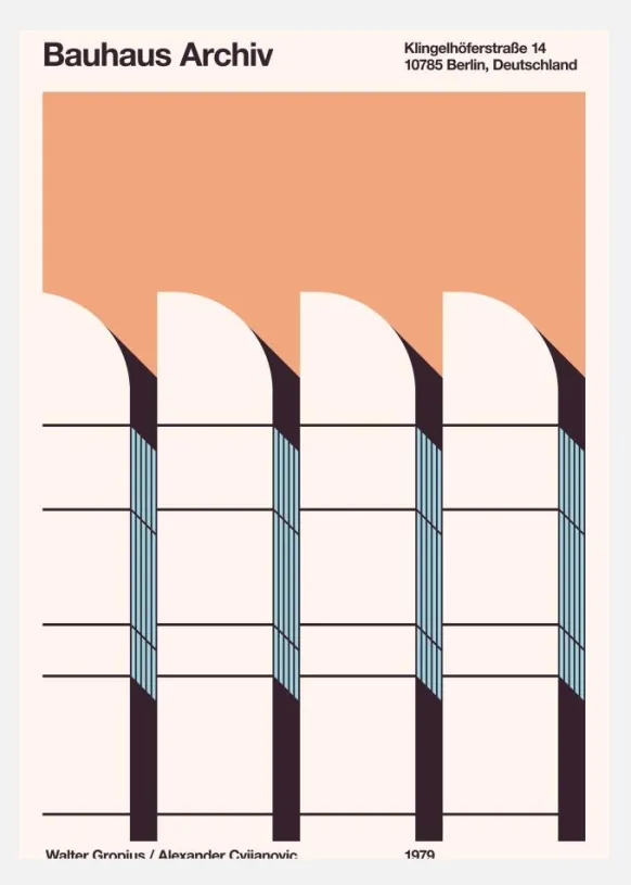 Bauhaus Archiv Canvastavla (30x40 cm)
