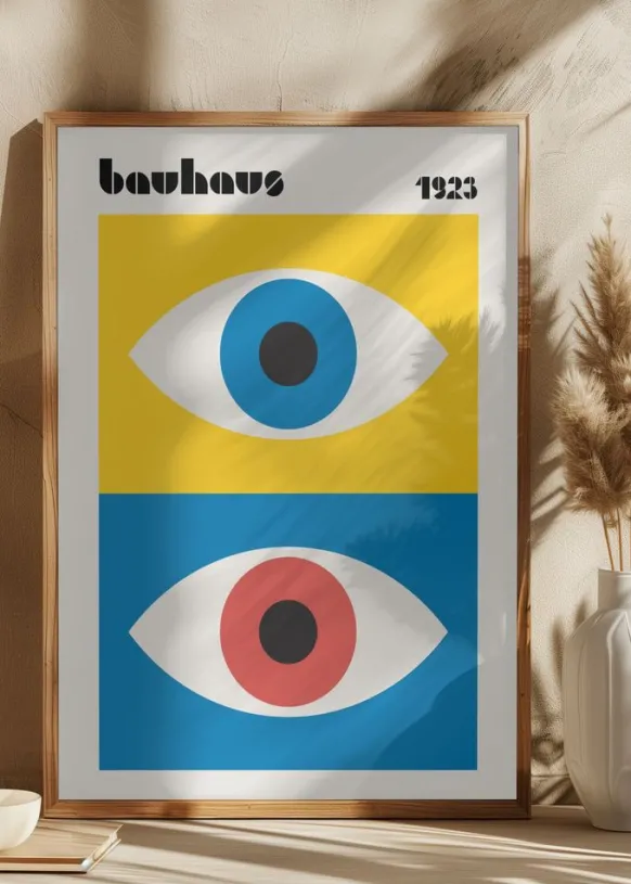 Bauhaus Eyes Abstract Poster (21x29.7 cm (A4))