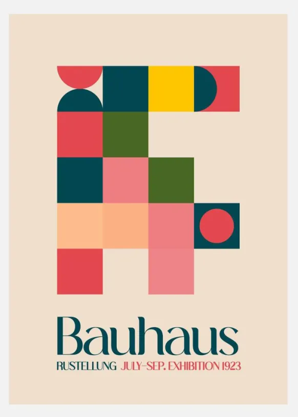 Bauhaus Kutular Canvastavla (30x40 cm)