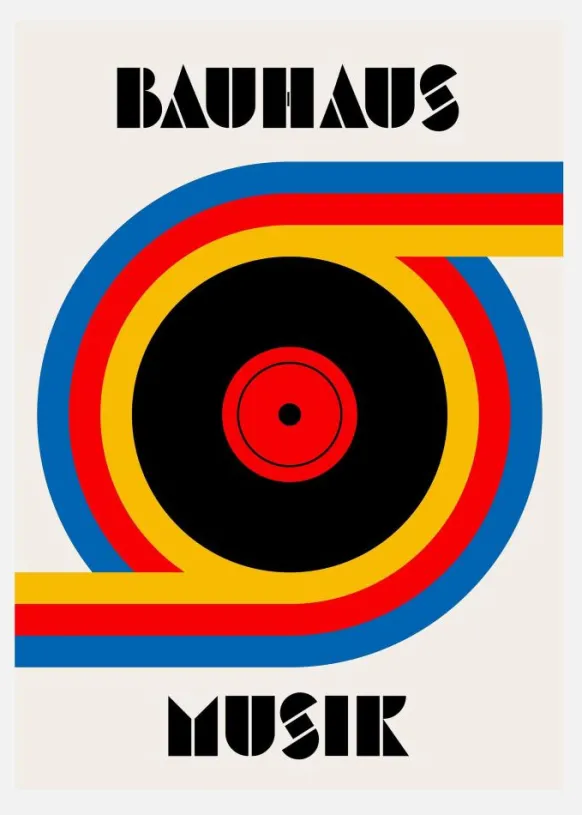 Bauhaus Musik Vinyl Canvastavla (30x40 cm)