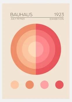 Bauhaus Pembe Daire Canvastavla (30x40 cm)