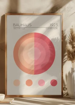 Bauhaus Pembe Daire Poster (21x29.7 cm (A4))