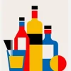 Bauhaus Wine Print Canvastavla (30x40 cm)