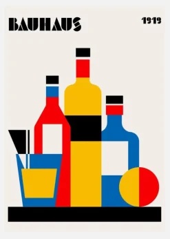 Bauhaus Wine Print Canvastavla (30x40 cm)