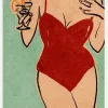 Beach Girl Canvastavla (30x40 cm)