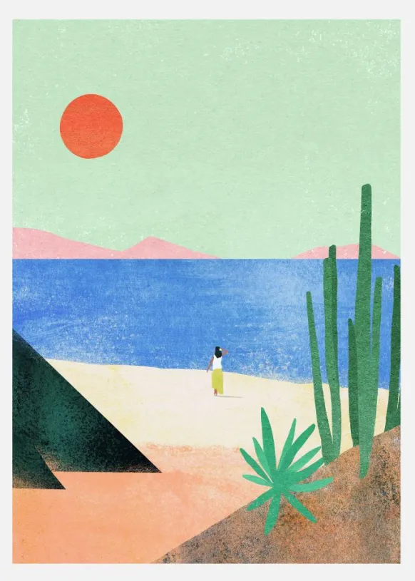 Beach Girl II Canvastavla (30x40 cm)
