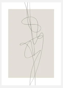 Beige Abstract Canvastavla (30x40 cm)