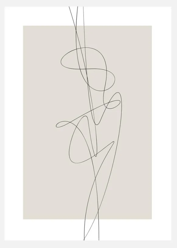Beige Abstract Canvastavla (30x40 cm)