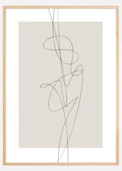 Beige Abstract Poster (21x29.7 cm (A4))
