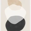 Beige Boho Shapes Artwork Canvastavla (30x40 cm)
