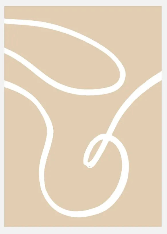 Beige Lines II Canvastavla (30x40 cm)