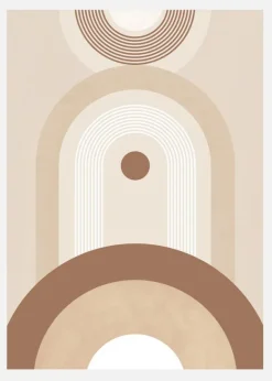 Beige Mid Century No.2 Canvastavla (30x40 cm)