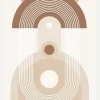 Beige Mid Century No.3 Canvastavla (30x40 cm)
