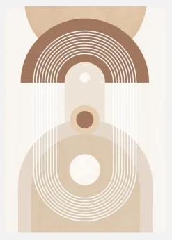 Beige Mid Century No.3 Canvastavla (30x40 cm)
