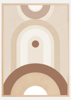 Beige Mid Century Poster No.2 Poster (21x29.7 cm (A4))