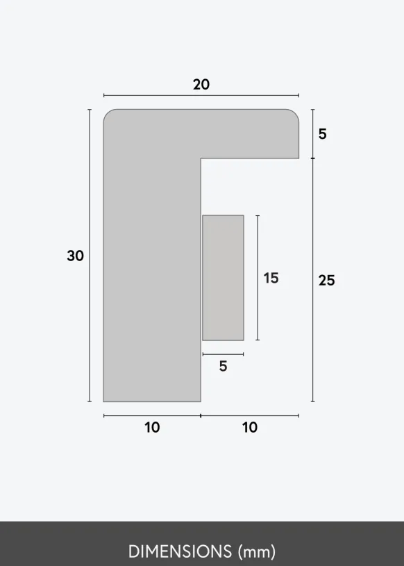 BGA Boxram Svart 60x90 cm