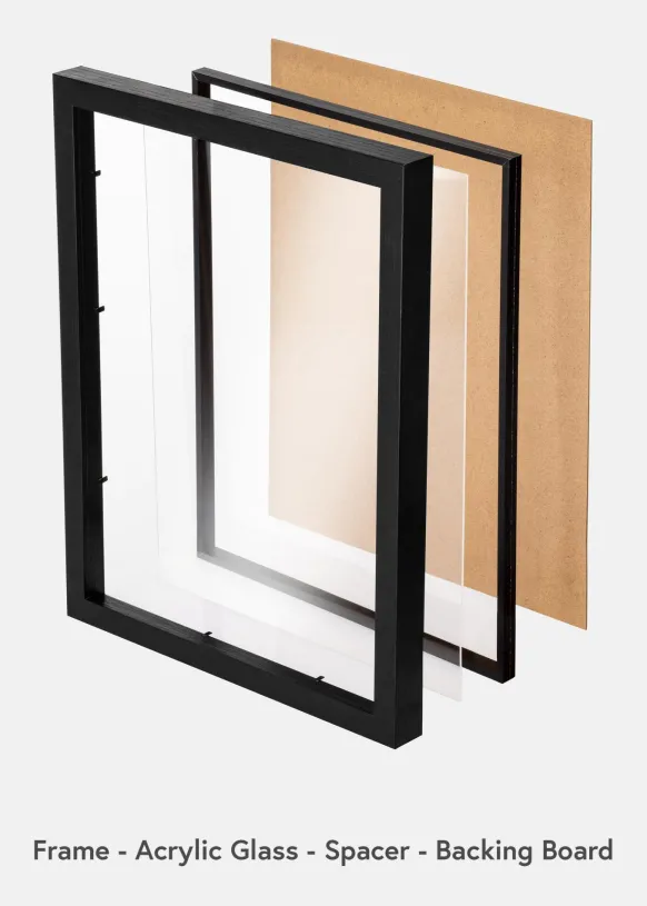 BGA Boxram Svart 50x50 cm