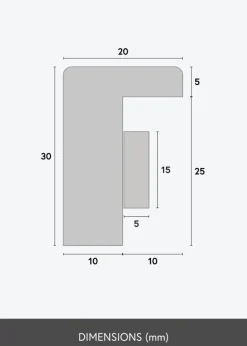 BGA Boxram Svart 50x50 cm