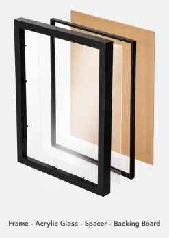 BGA Boxram Svart 30x45 cm