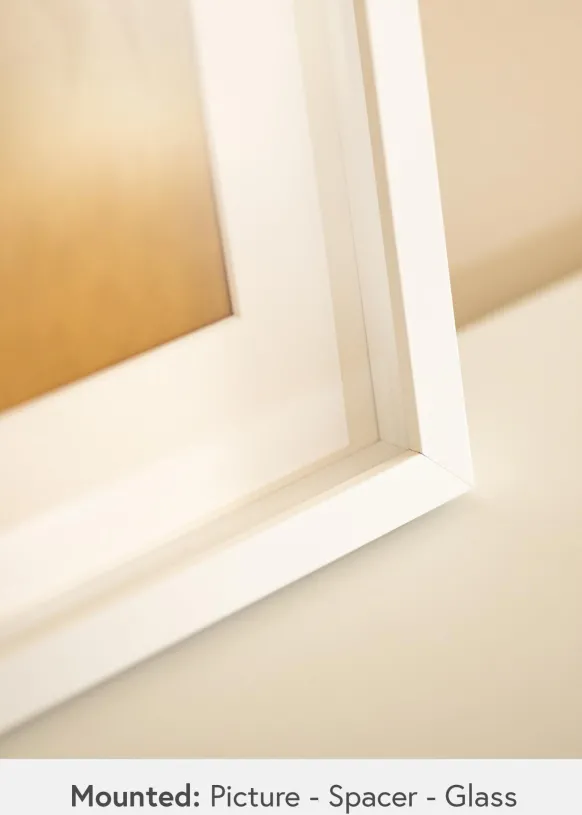 BGA Boxram Vit 40x60 cm - Passepartout Vit 30x50 cm