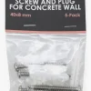 BGA Skruv och plugg för betongvägg - 5-pack (40x8 mm)