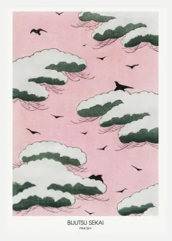 Bijutsu Sekai - Pink Sky Canvastavla (30x40 cm)