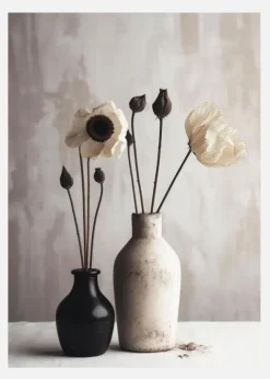 Black And White Ceramic No 1 Canvastavla (30x40 cm)
